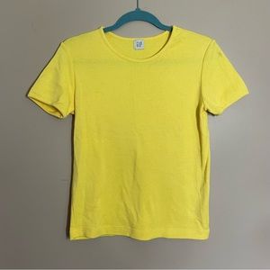 Vintage Gap Bright Yellow Rib Tee